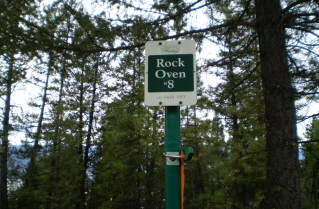 Rock Oven 8 sign, Kettle Valley Railway Naramata Section, 2010-08.
